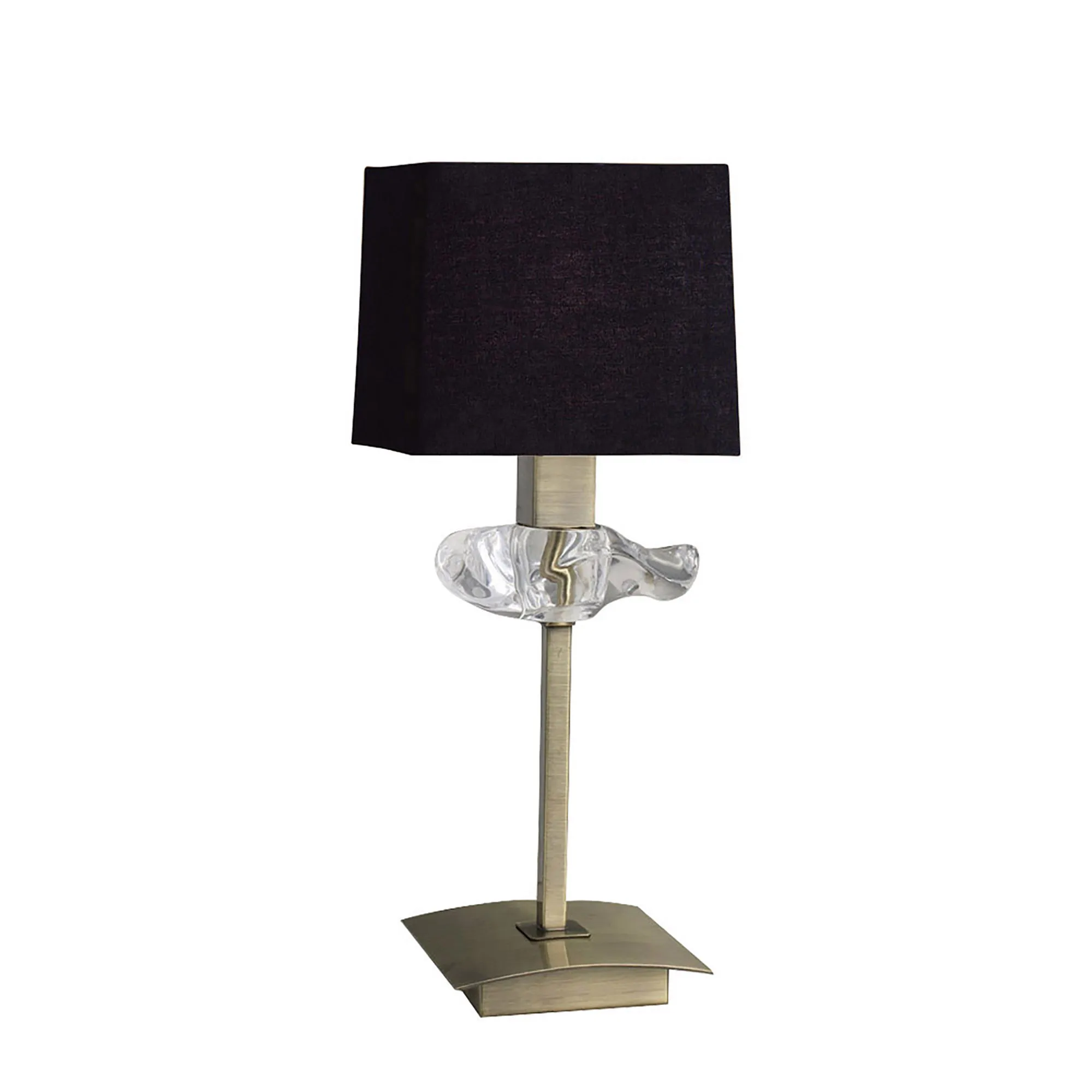 Akira Antique Brass-Black Table Lamps Mantra Shaded Table Lamps
